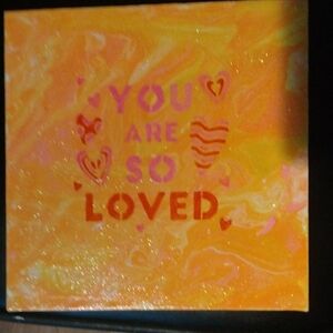 Handmade Abstract Orange and Pink Canvas Art